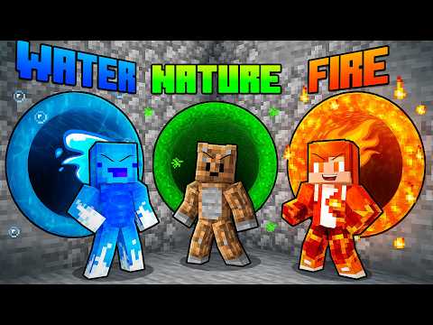 JJ vs Mikey vs Carrie: ELEMENTAL TUNNEL BATTLE in Minecraft - Maizen