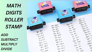 Math Digits Roller Stamp - Add, Subtract, Multiply, & Divide