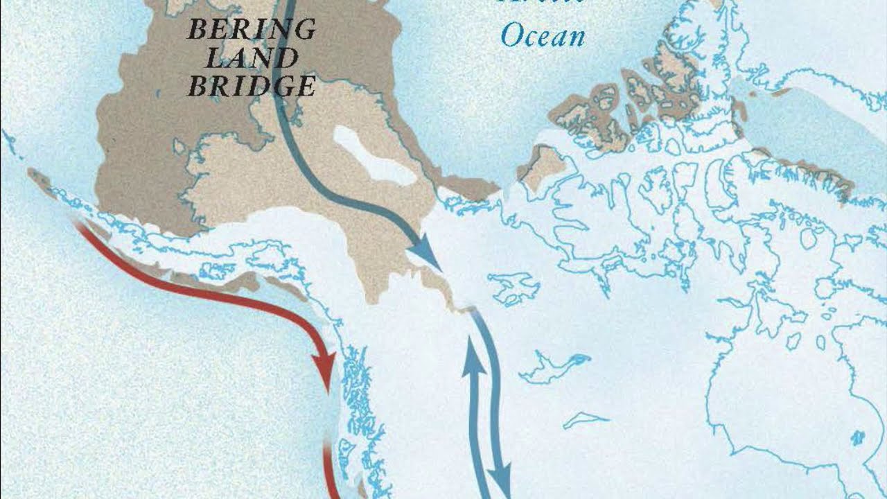 Where did the first humans migrate from to populate North America?