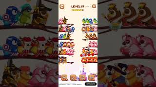 BIRD SORT 2 COLOR PUZZLE GAME🐦 LEVEL 57