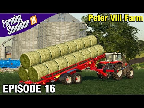 MOVING BALES Farming Simulator 19 Timelapse - Peter Vill Farm FS19 Episode 16