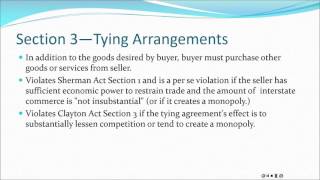 ANTITRUST--CLAYTON ACT PRESENTATION