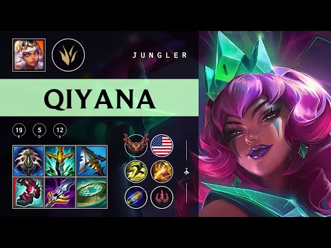 Qiyana Jungle vs Diana - NA Grandmaster Patch 25.24