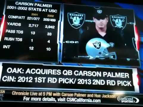 Carson Palmer Introduced As A Raider Part 2