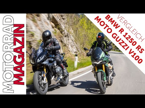 Sporttourer Vergleich 2023 – BMW R 1250 RS gegen Moto Guzzi V100 Mandello S – Veteran und Jungspund