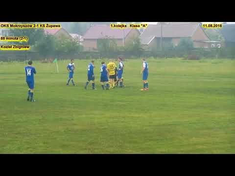 OKS Mokrzyszów - KS Żupawa (honorowy gol, Kozieł Zbigniew na 1-2) Klasa "A" / 11.08.2018