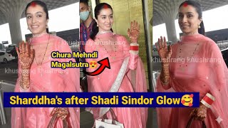 Download lagu Shraddha Kapoor Glows Flaunting Sindoor, Chura & Mangalsutra mp3