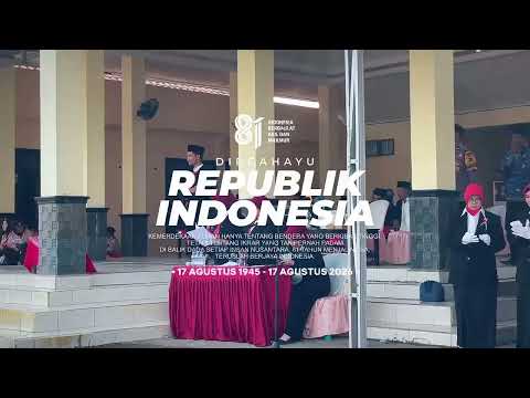 Upacara Pengibaran Bendera Merah Putih dalam Rangka Memperingati HUT Kemerdekaan Republik Indonesia ke-81 di Desa Gumelar Lor Kecamatan Tambak
