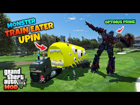 MONSTER TRAIN EATER UPIN DIBAWA BOBOIBOY KUASA 7 KE MARKAS THE AVENGERS - GTA 5 MOD BOBOIBOY KUASA 7