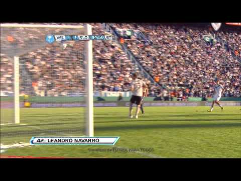 Gol de Navarro. Vélez 1 San Lorenzo 1. Fecha 8. Torneo Final 2013