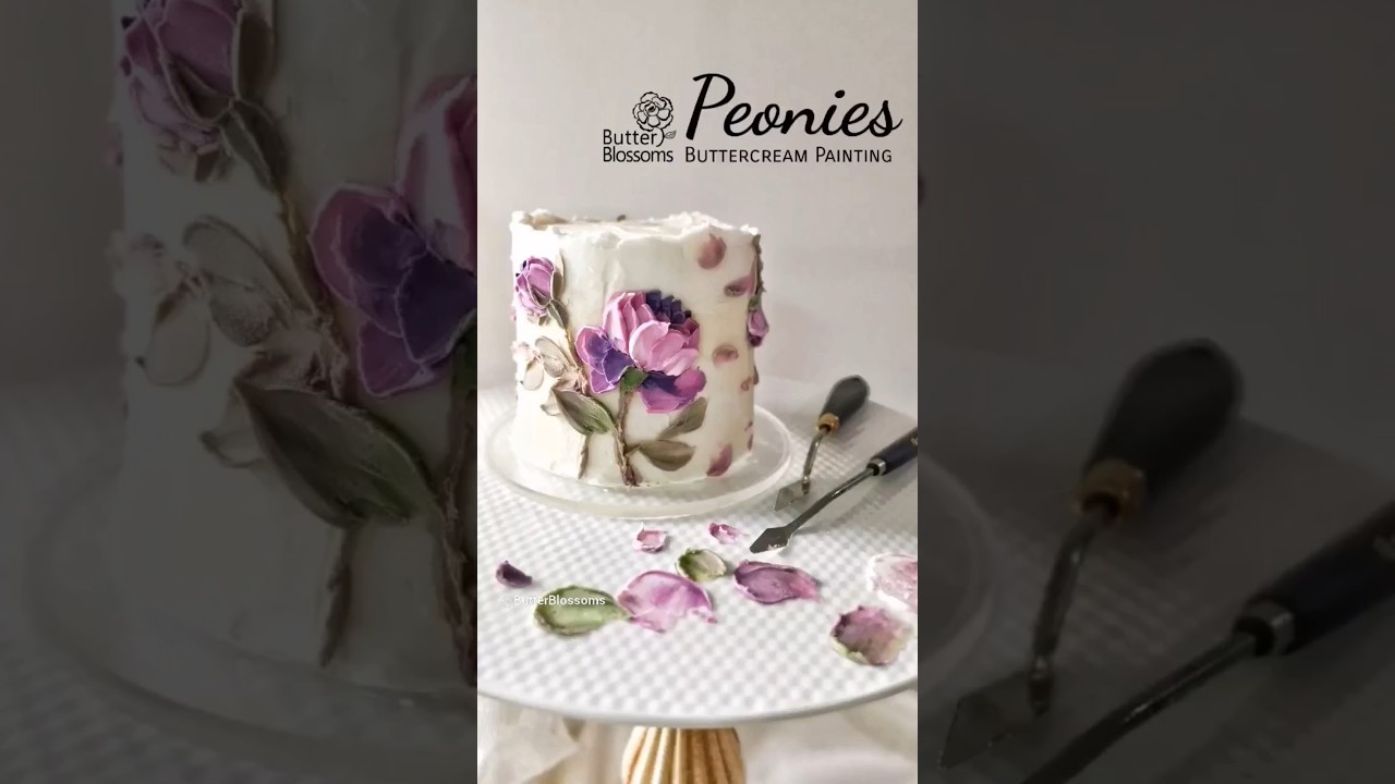 Peonies Buttercream Painting by Butter &Blossoms