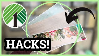 🤯 YOU WON'T BELIEVE WHAT I MADE WITH $1 PEEL AND STICK WALLPAPER | DOLLAR TREE PEEL AND STICK HACKS!