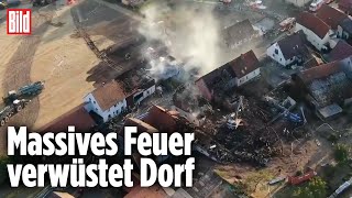 Großbrand in Geroda fordert 200 Feuerwehrkräfte | Bayern
