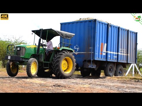 John Deere 5060E Tractor  with Sugarcane Harvest Trailer