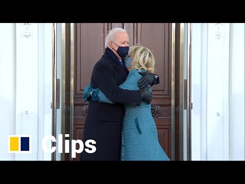 Joe Biden arrives at White House for first time as president