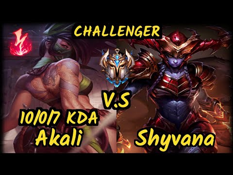 KBM Dynquedo (AKALI) vs SHYVANA - 10/0/7 KDA MID CHALLENGER GAMEPLAY - BR
