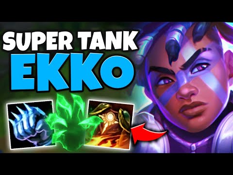 SURVIVE LITERALLY ANYTHING WITH TANK EKKO TOP! (100% TOO STRONG) - League of Legends