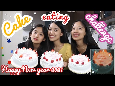 Cake Eating Challenge Without Hands | Happy New Year 2021 | Srijana Shrees Magar