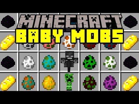 MooseMods - Minecraft BABY MOBS MOD! | SMALLEST MOBS, BABY MOBS, SCARY MOBS, & MORE! | Modded Mini-Game