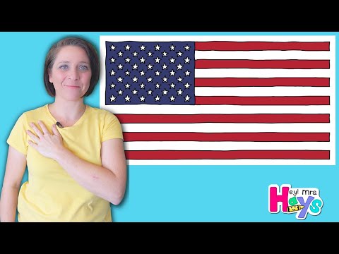 Pledge of Allegiance for kids 🇺🇸 Preschool, Kinder, Elementary