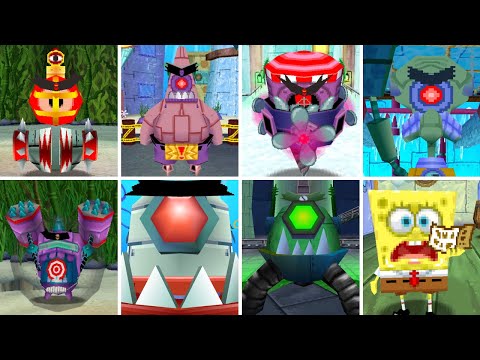 SpongeBob Truth or Square DS HD - All Bosses (No Damage)