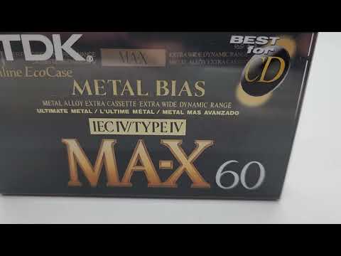 TDK MA-X 60 min IECIV/Type IV  Metal Bias Tape Cassette New Sealed NOS