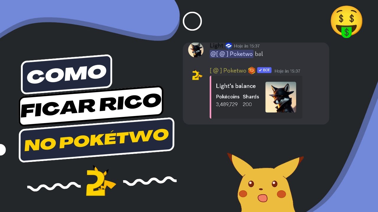 COMO FICAR RICO NO POKETWO | BOT POKEMON DISCORD]