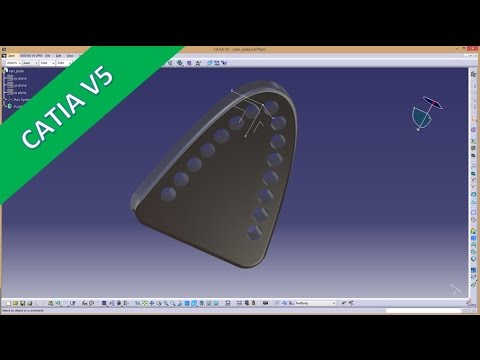 5 8 Ironing plate Catia v5 Training User pattern Pattern along path Parabola