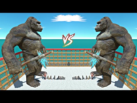 Kong VS Duplicate Kong Fight | Most Dangerous Fight Animal Revolt Battle Simulator