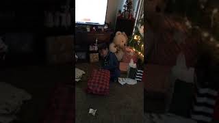 Angelo Opens Christmas Gift from Uncle Brian