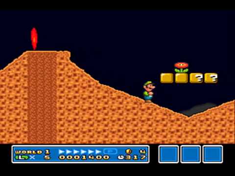 SMB3 for Super Mario All-Stars Custom Level #344 - Fire Mountain