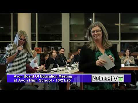 Avon Board of Education Meeting - 10/21/25