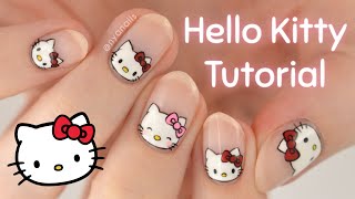 Hello Kitty Nail Art Tutorial