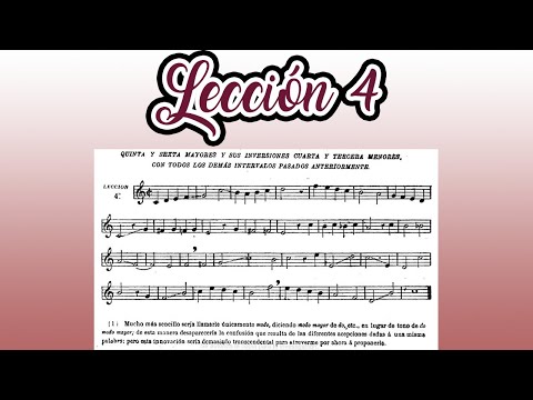 Lección 4 Metodo de Solfeo de Hilarion Eslava - Segunda Parte