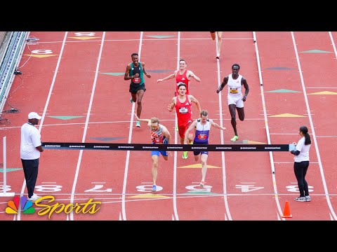Josh Kerr POWERS to narrow victory in 1500m race at Grand Slam Philly | NBC Sports