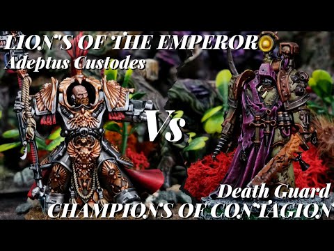 Absolute beatdown! Death Guard Vs Adeptus Custodes. 2,000 points Warhammer 40k Battle Report.
