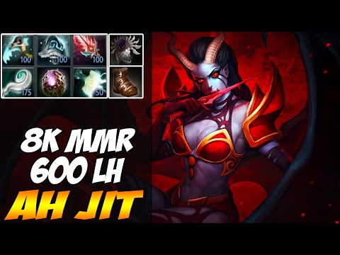 Ah Jit 8k MMR Plays Queen of Pain with 600 LH and 986 GPM - Dota 2
