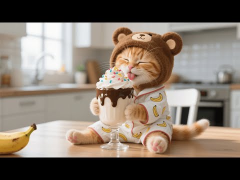 Mama Cat Goes Crazy for Milkshakes — Ginger Kitten Can’t Stop Laughing and Plans a Sweet Surprise 🥤
