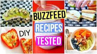 BuzzFeed Food Recipes Tested! DIY Healthy Breakfast + Snacks!