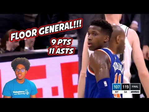 FRANK NTILIKINA POTENTIAL KNICKS STAR! FLOOR GENERAL STATS VS TONY PARKER & SPURS 9 PTS 11 ASTS