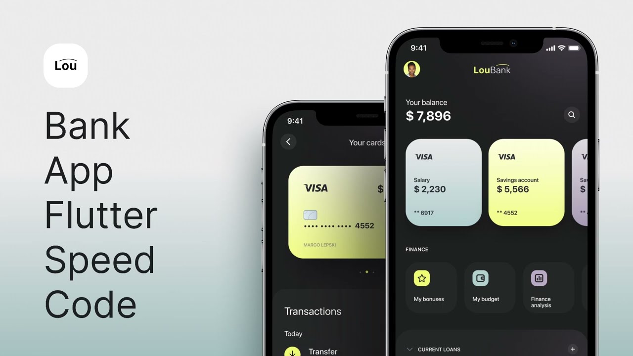 Flutter - Speed Code (Bank App  UI) PART - 1