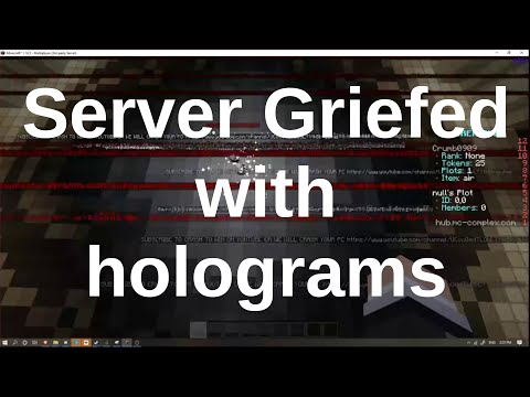 Griefing a P2W server's spawn with holograms