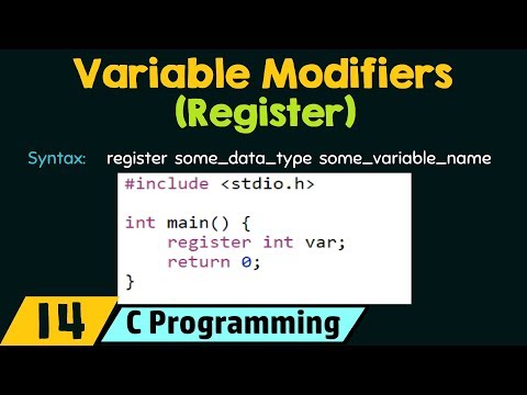 Variable Modifiers − Register