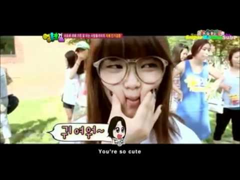 Jiyeon playing with IU's face (Eng Sub)