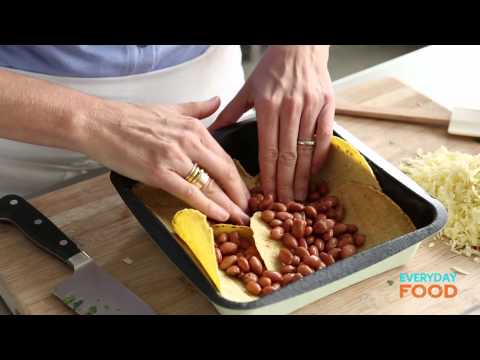 Mexican Lasagna recipe using Chinet Bakeware, by Everyday Food with Sarah Carey