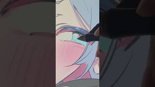 【検証12日目】出勤前の30分でイラストは描けるのか？！ #イラストメイキング#描いてみた#asmr #夜乃くろむ