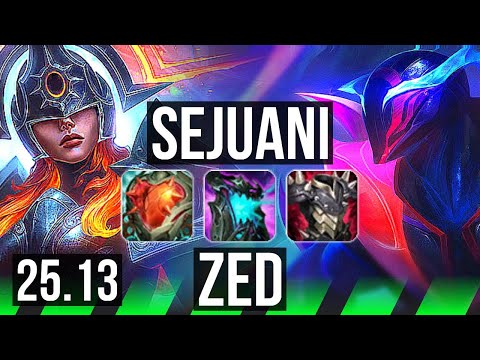 SEJUANI vs ZED (JGL) | Godlike | KR Master | 25.13