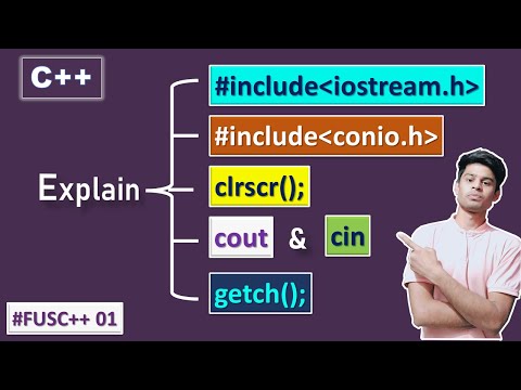 Explain #include /iostream.h /conio.h/ cout /cin/ every step in C++ | Lecture 01 |@FardinUddinShaik