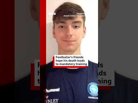 Footballer's friends hope his death leads to mandatory cardiac arrest training. #BBCNews