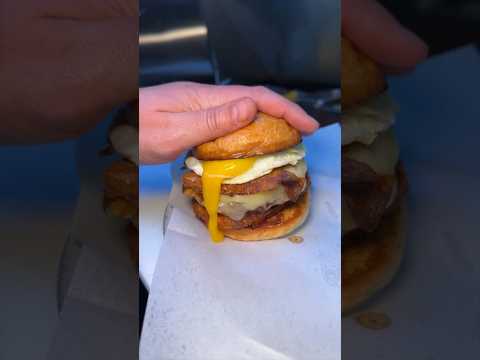 The WAKE N BAKE BURGER from Harlem Public in Harlem, NYC! 🍔💨🤤 #DEVOURPOWER